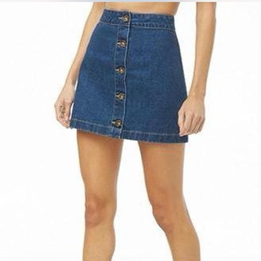 forever 21 denim mini skirt